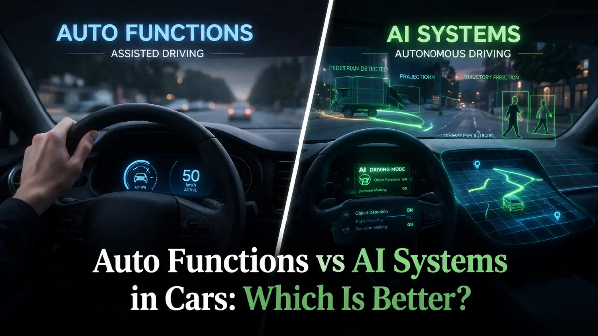 What is the difference between Automatic Functions vs AI Systems in Cars?